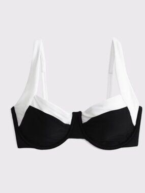 NWT Abercrombie Curve Love Wide Strap Underwire Bikini Top in Medium